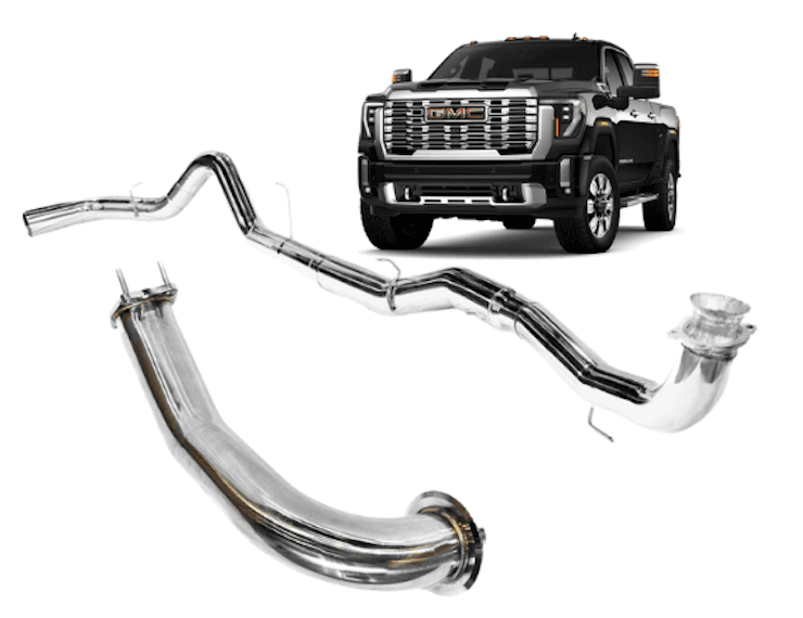 2017-2026 L5P 6.6L DURAMAX POLISHED EXHAUST AND DOWNPIPE KIT — 2017–2023 L5P 6.6L diesel performance part