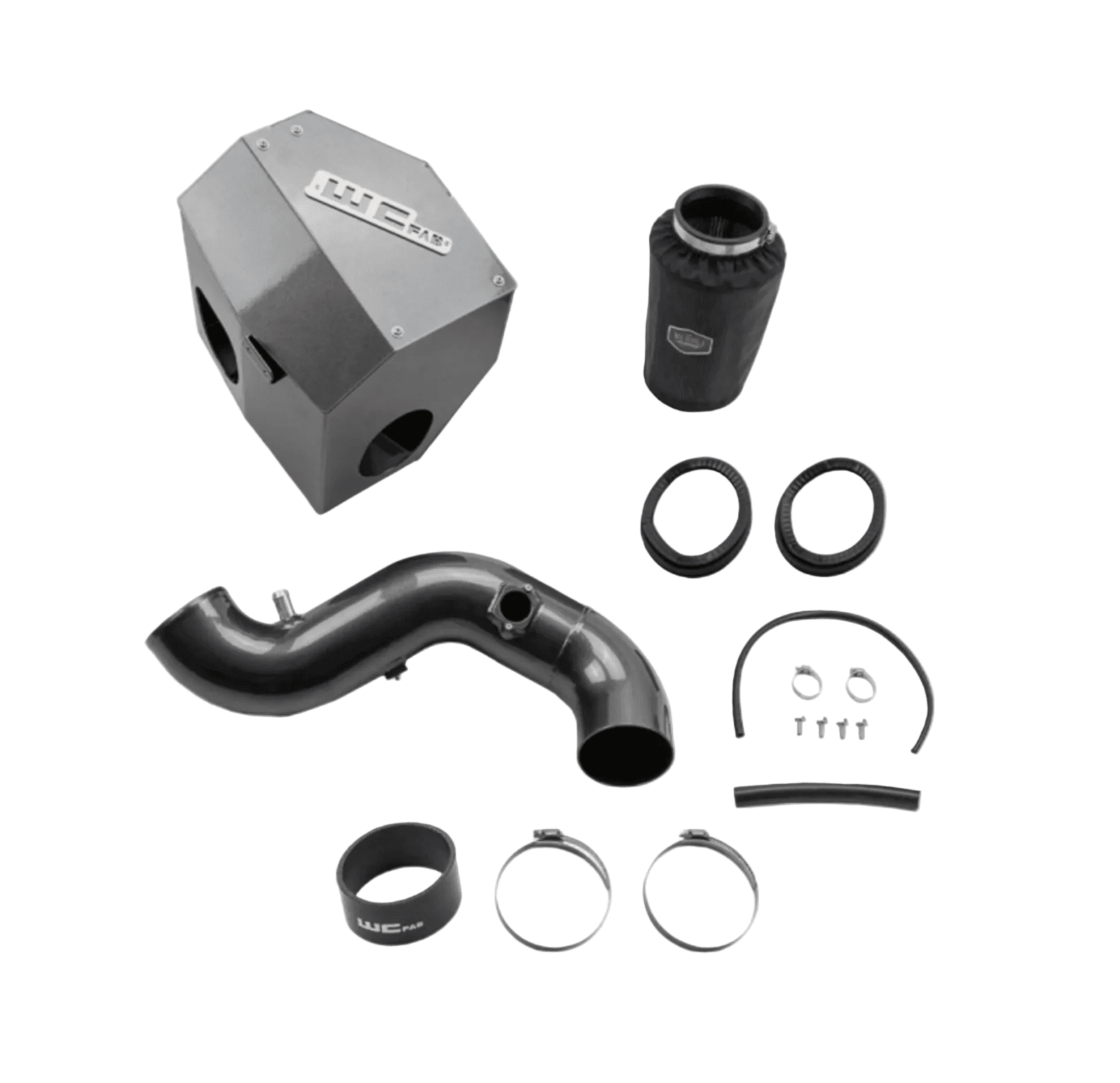 2013-2018 CUMMINS WCFAB 4" INTAKE KIT WITH AIRBOX — 2013–2018 Cummins 6.7L diesel performance part
